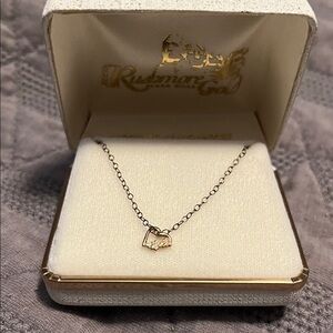 Mt. Rushmore Gold Heart Necklace
